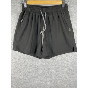 Unbranded Black Athletic Running Shorts XXS Elastic Waist Zipper Pockets